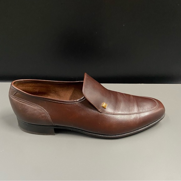 Vtg Florsheim Imperial‎ Gold Bit Penny Loafers Brown Leather Dress Shoes Sz 10 D - Picture 6 of 13